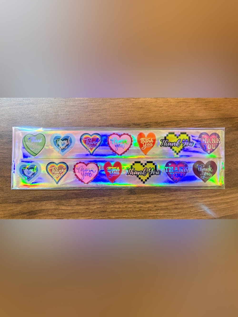 Thank You Variety Stickers & Heart Card Set -nwot - Picture 2 of 4